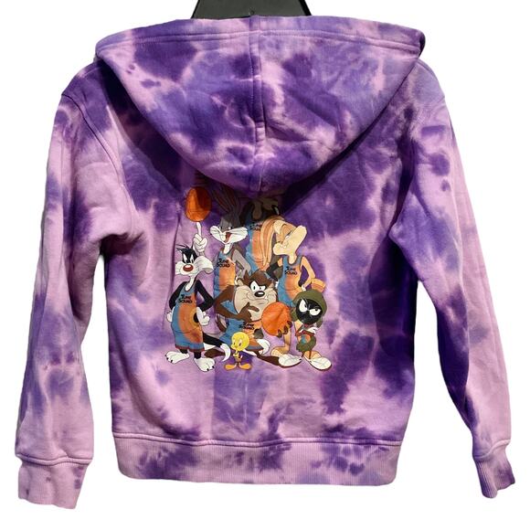 Space Jam Looney Tunes Tie Dye Kids Hoodie 9/10 - Picture 2 of 7